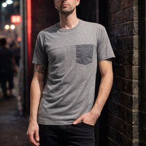 No Boundaries Gray Pocket T-Shirt XS (30–32) Casual Streetwear Tee